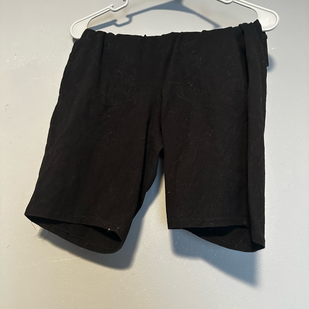 Black Stretch biker shorts